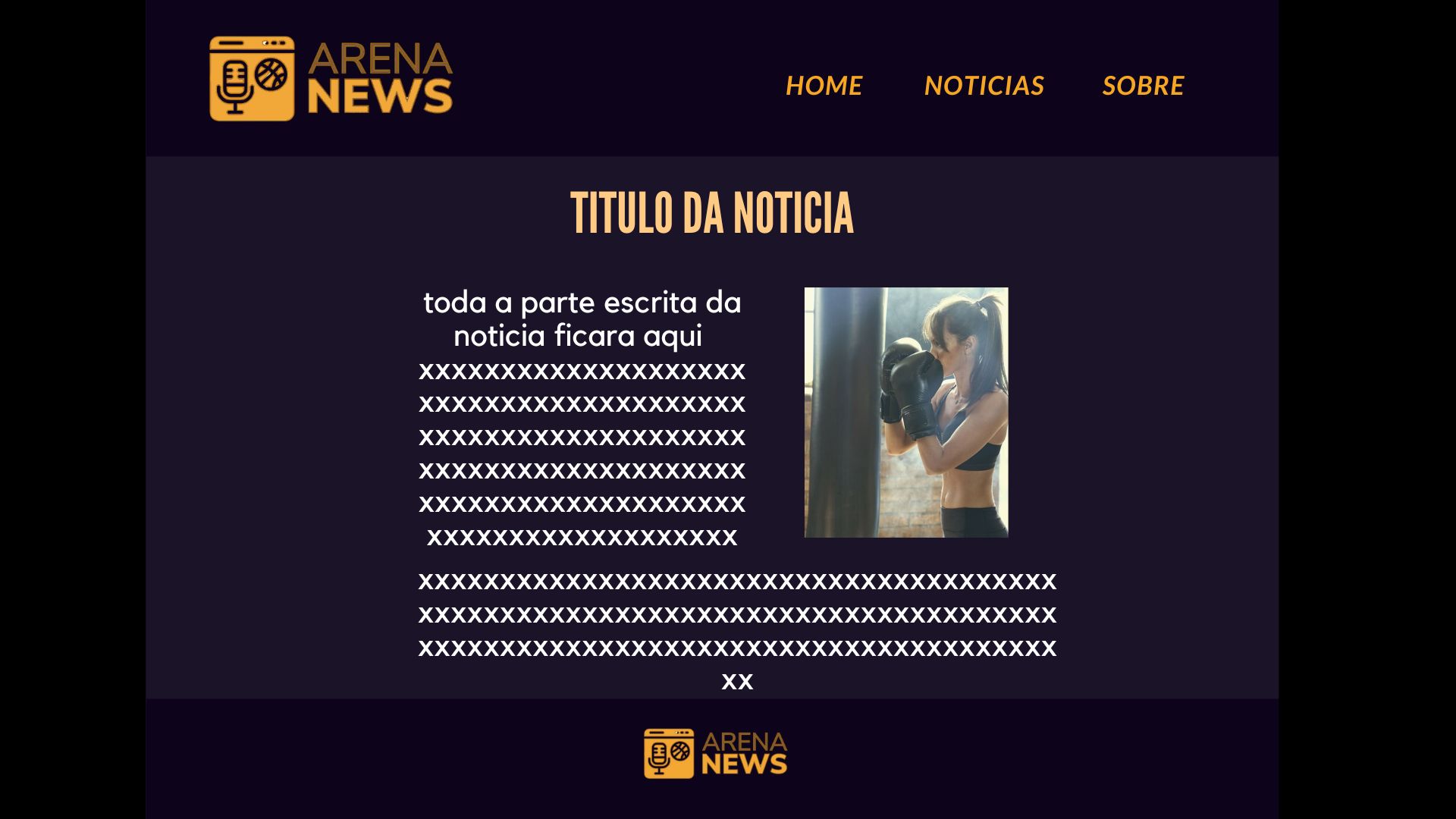 Imagem de Arena News - Pagina Noticia